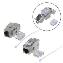 랜 선 poe 테스터기 시험기 네트워크 RJ45 키스톤 Cat6A 차폐 FTP 아연 합금 모듈 잭 네트워크 커넥터 어, 한개옵션0