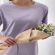 옷자락 [옷자락] 여자 레이어드 베이직 라운드 기본 티셔츠