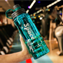 헤보모리 대용량 헬스보틀 운동물병 3000ml 휴대용물통 등산 외출 내열성, 블루, 1100ml