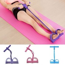에레넨 스트레칭 운동 홈트레이닝 로퍼페달 로잉밴드 탄력밴드 4줄 6줄 튜빙밴드 풀로프 나홀로운동, 핑크(4선)