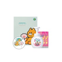 아이깨끗해 폼냥이 핸드워시 세트3 레몬향 용기 250ml1개+리필200ml2개+폼냥이거품툴+스티커