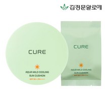 김정문알로에 큐어 아쿠아 마일드 선쿠션 시즌3 본품+리필, 단품