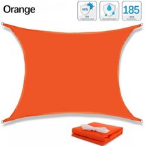 접이식어닝 전동어닝 테라스 어닝 스카이어닝 여름 옥외 그늘 항해 캐노피 폴리에스터 방수 천막 태양 보호 레인, Orange+300cm x 400cm