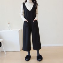 데일리앤 디온 겨울 여성 밍크 기모 멜빵바지