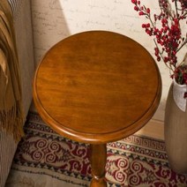 모던한 북유럽 스타일 라운드 소파 테이블 크리에이티브 사이드 거실 커피 디자인 가구 목재 홈 엔드테이블, Light walnut 색상s