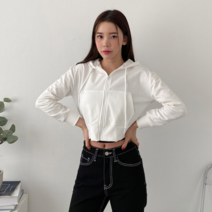 코지 여자 가을 크롭 20대 30대 이너 레이어드 후드집업