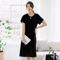 우일 여성 인견 무지 반팔 원피스 6종택1