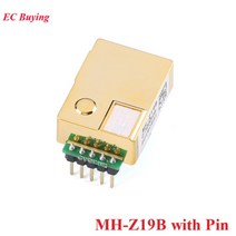 mh-z19 mh-z19c mh-z19b mh-z19e ir 적외선 이산화탄소 센서 모듈 이산화탄소 가스 센서 ndir 이산화탄소 모니터 400-5000 0-5000ppm uart, 핀이 있는 mh-z19b
