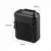 무시동에어컨 차량용 화물차용 가정용 무시동에어컨 이동식휴대용 모바일 허리 팬 usb 목, 검은색