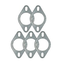 Dsnaduo 5피스 2볼트 6.5cm(2.5인치) 배기 플랜지 개스킷 터보/매니폴드/헤더 다운/덤프 파이프 플랜지 헤더 캣백 액슬백 MLSG 고온 배기 개스킷 (63.5m