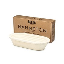 Bulka 타원형 바네톤 빵 가공 바스켓 브로트폼 가문비나무 펄프 750g 그루브 - 논스틱 바타드 반죽 프로빙 볼 용기 빵 만들기용 사워도우 장인 빵 독일산