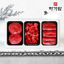 기타 [하가람] 1등급 정육 한우선물세트 1호 1.2kg (불고기400g 국거리400g 산적400g), 1개
