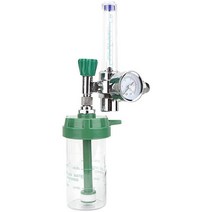 G5 / 8-14 10L / 분 산소 압력 조절기 O2 압력 감소 밸브 유량계 산소 흡입기 가스 조절기, 하나, 녹색 및 투명, 1개