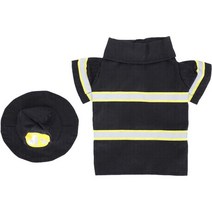 Zerodis Pet Costume Funny Clothes Cosplay Outfit Dog Firefighter Personalized Dress Up Festival Can, S