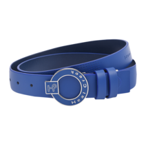힐크릭 여성 원형버클 불박로고 벨트 2HCBTF0814, ROYAL BLUE
