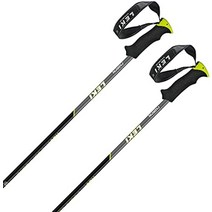 LEKI 레키 스키 폴 스틱2022 NEOLITE COMPOSITE 21-22 NEW 모델, 블랙네온 옐로우, 105cm