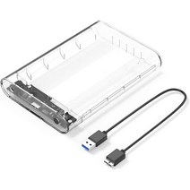 오리코 USB 3.0 3.5인치 외장형 HDD 케이스 3139U3, 투명한