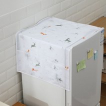 먼지 방지 건조기 커버 드럼세탁기 덮개 냉장고 포켓 수납 가방 세탁기 수납 정리, 동물