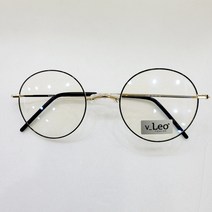 동그리안경 v-Leo 2102 51/18 블랙 골드 림락스타일 안경테