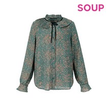 칼라넥 리본 블라우스(SX9LSM5)