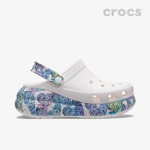 크록스 클래식 크러쉬 버터플라이 클로그 화이트 멀티 남녀공용 CROCS 208258