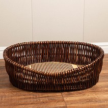 개집 라탄 사계절 범용 애견집 대형 중소형견 탈부착 가능 매트 고양이집 버들개 침대 돗자리, 1번78X52(적합20근내 애완동물), 05