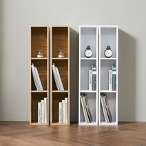 퍼니아트 DIY 슬림 3단책장, 오크