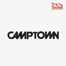 Camptown 캠프타운 로고 캠핑카 차스티커 첫차선물 신차선물, 대형, 레드