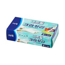 크린랲 크린 니트릴 장갑 (중) 100매 라텍스 고무 장갑 일회용 주방용품 위생/요리/수술용/쉐프/셰프 글러브, 1개