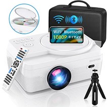 WiFi Bluetooth 소형 프로젝터 내장 DVD 플레이어 9000 루멘 풀 HD 1080P 지원 홈 시어터