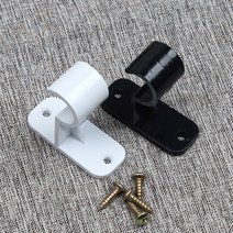 레일앤폴 20mm 커튼봉 일반브라켓 세트, 1세트, 블랙