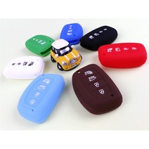 [3G MALL] 투싼IX 올뉴투싼 실리콘 키케이스 스마트키 커버 용품, 블루