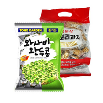 통가든 와사비 완두콩 300g + 바삭바삭 땅콩 보리과자 180g 세트, 4세트