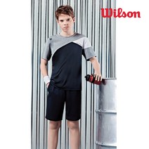 윌슨 [민턴나라] 반팔반바지 세트/트레이닝 반팔세트/유소년 반팔츄리닝세트/(유소년)5293 네이비