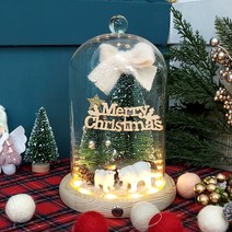 더라임코리아 크리스마스 쿵짝 북극곰 LED 대형 유리돔 무드등 장식 선물 미니트리