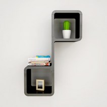 큐빅스 2 벽선반 F, 블랙