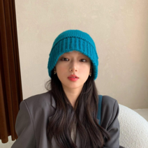 디아더컬러 여성 니트 비니 모자