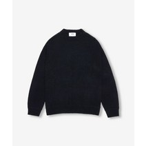 토피 부클 라운드 니트 블랙 BOUCLE ROUND KNIT