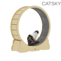 CATSKY 캣휠 고양이 무소음 캣워크 원목 캣타워 캣폴 선반 켓타워 소형 호텔 쳇바퀴 미니, A타입 : XL사이즈
