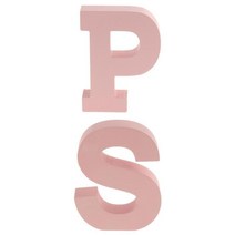 2 개의 부동 문자 P 및 S 벽 장식 매달려 사인 룸 장식 선물 세트, 분홍색, 활기 없는