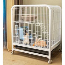 토끼집 애완용 특수 케이지 초대형 강아지 놀이공간, 검정색  -78x54x70CM