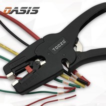 TOOZO 자동스트리퍼 전선탈피 절단 배선 피복제거 터미널 단자 압착기