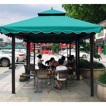 파고라 오두막 원두막 테라스 정자 원목 조립식 정자, 웨이브 에지 4x6m 외벽포함