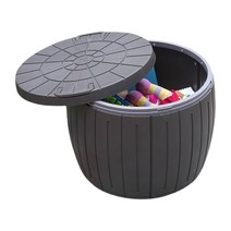 야외 수납장 농기구보관함 발코니 데크 플라스틱창고 발코니 보관 캐비닛 버킷 야외 태양 보호 방수 대용량 가정용 장난감 상자 의자에 앉을 수 있습니다, G.더블레이어 야외수납장선반 1개