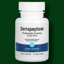 Lake Avenue Nutrition Serrapeptase Proteolytic Enzyme 120 000 SPUs 30캡슐 + 비타민 C 구미 90개입, 5EA, 0, 5개