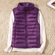 여성 민소매 울트라 라이트 다운 조끼 슬림 자켓 소녀 Gilet 경량 Windproof 휴대용
