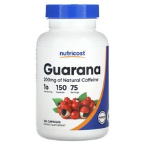 Nutricost Guarana 100 mg 150 Capsules, 1개