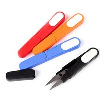 디엠몰 컴팩트 뚜껑 안전보관 실밥 보풀 제거 쪽가위 바느질 천 재단 수선용품 수예 공예, 1+1, 랜덤