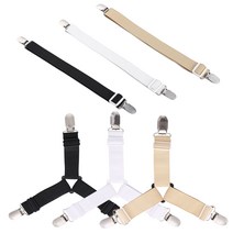 침대시트 고정밴드 패드 커버 밀림방지 집게클립 모음, Y자형-블랙