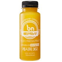 드림스토리 배달의농부 레시피302 사과 190ml 100% 생과일 아침에 건강 과채 착즙 야채 그린 주스 음료 과즙 쥬스 추천, 1병